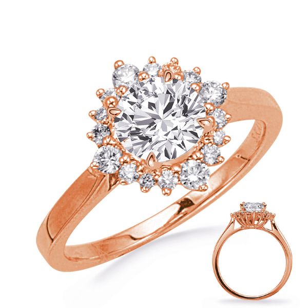 Rose Gold Diamond Engagement Ring Moseley Diamond Showcase Inc Columbia, SC