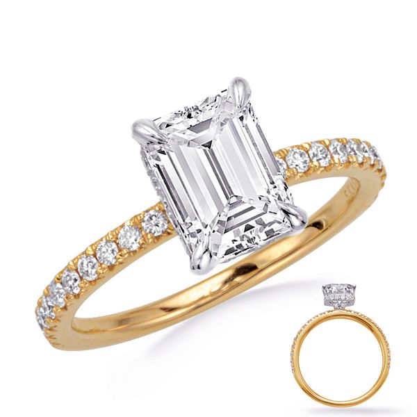 Yellow & White Gold  Engagement Ring Raleigh Diamond Fine Jewelry Raleigh, NC