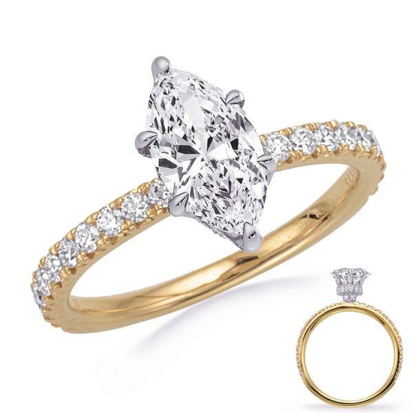White & Yellow Gold Engagement Ring Raleigh Diamond Fine Jewelry Raleigh, NC