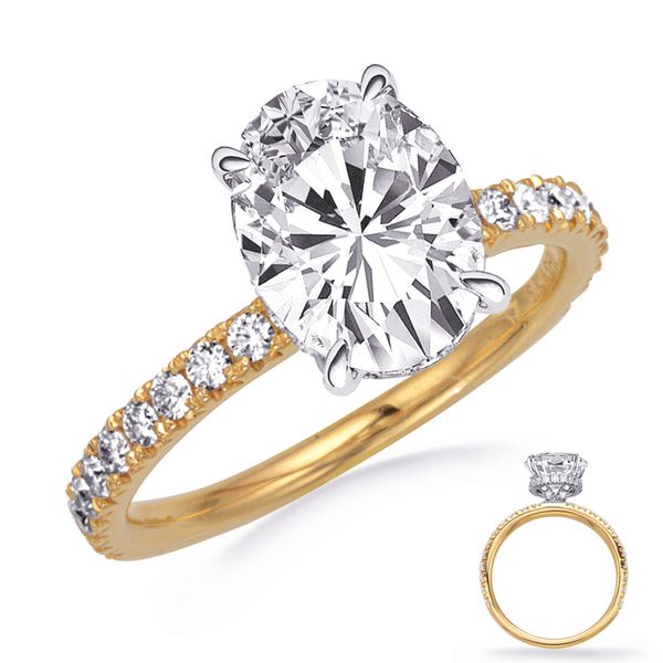 Yellow & White Gold  Engagement Ring Vincent Anthony Jewelers Tulsa, OK