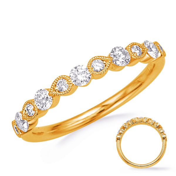 Yellow Gold Diamond Band Peran & Scannell Jewelers Houston, TX