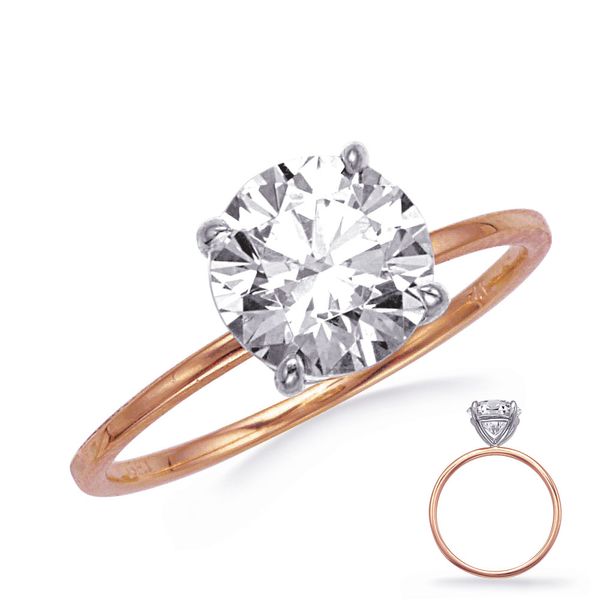 Rose & White Gold Engagement Ring 2ct Trinity Diamonds Inc. Tucson, AZ