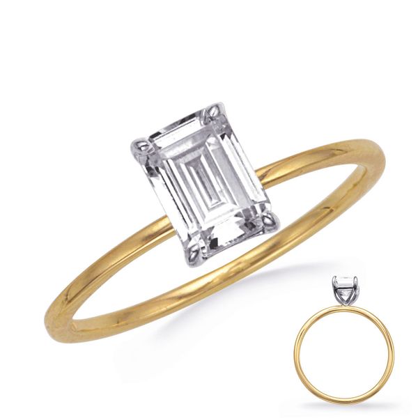 White Gold Engagement Ring 6x4mm emerald Molinelli's Jewelers Pocatello, ID