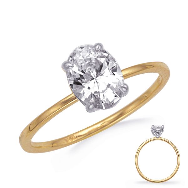 Yellow Gold Engagement Ring 7x5mm oval Adler's Diamonds Saint Louis, MO