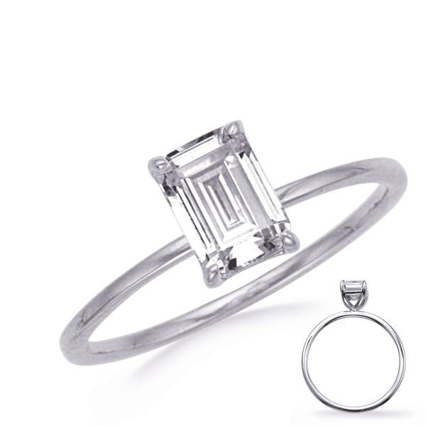 White Gold Engagement Ring 8x6mm EC Moseley Diamond Showcase Inc Columbia, SC