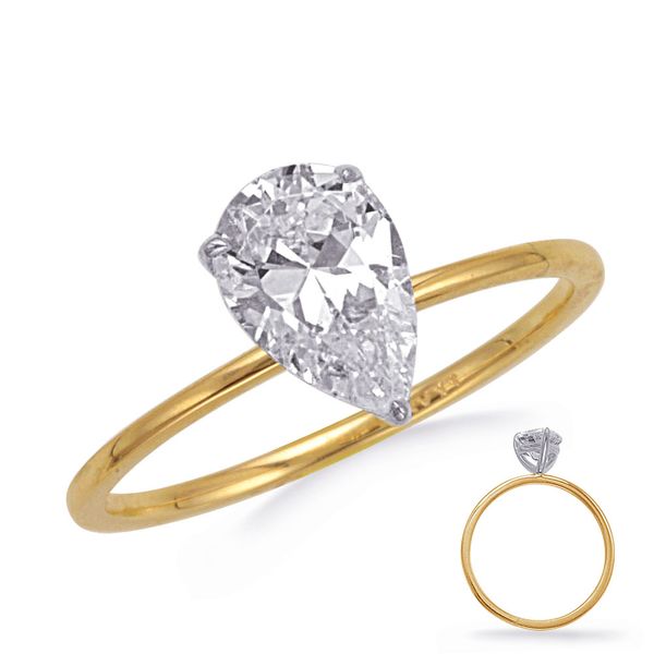 Yellow Gold Engagement Ring 9x6mm Pear Trinity Diamonds Inc. Tucson, AZ