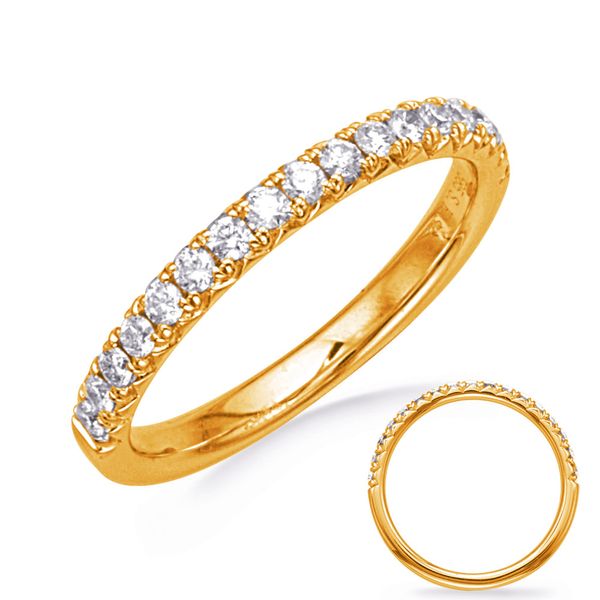 Yellow Gold Matching Band Peran & Scannell Jewelers Houston, TX