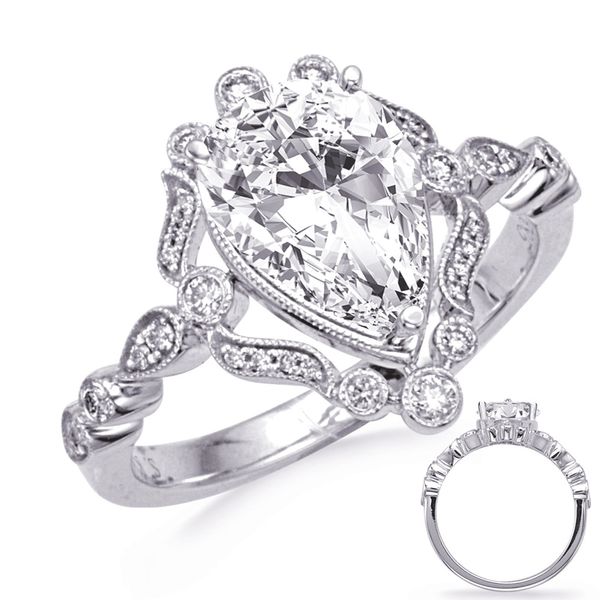 White Gold Halo Engagement Ring Trinity Diamonds Inc. Tucson, AZ