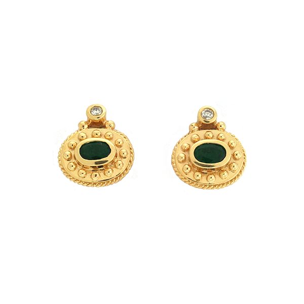 Emerald./ Diamond Earring Cowardin's Jewelers Richmond, VA