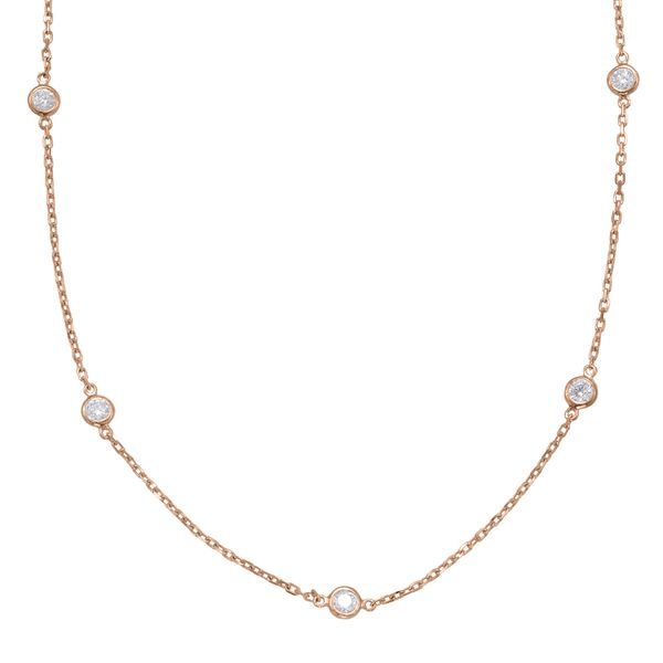 Rose Gold Diamond By The Yard Necklace Raleigh Diamond Fine Jewelry Raleigh, NC
