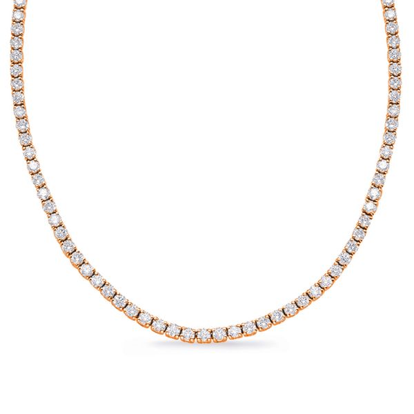 Rose Gold Four Prong Necklace Raleigh Diamond Fine Jewelry Raleigh, NC