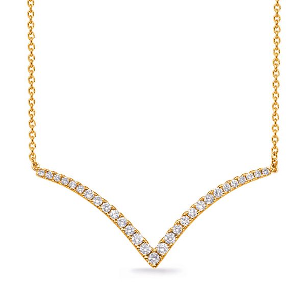 Yellow Gold Diamond Necklace Raleigh Diamond Fine Jewelry Raleigh, NC