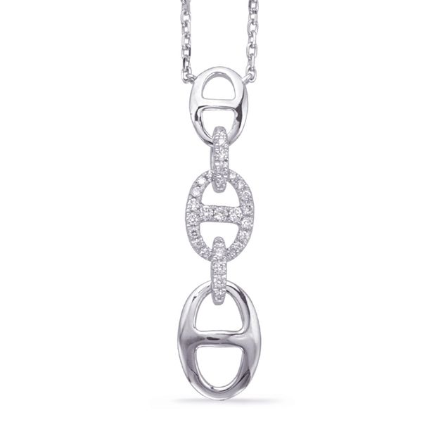 White Gold Diamond Necklace Peran & Scannell Jewelers Houston, TX