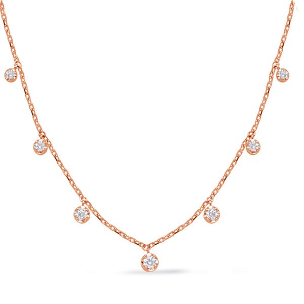 Rose  Gold Diamond Necklace Vincent Anthony Jewelers Tulsa, OK