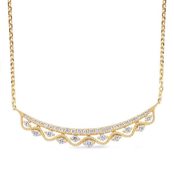 Yellow Gold Diamond Necklace Cowardin's Jewelers Richmond, VA