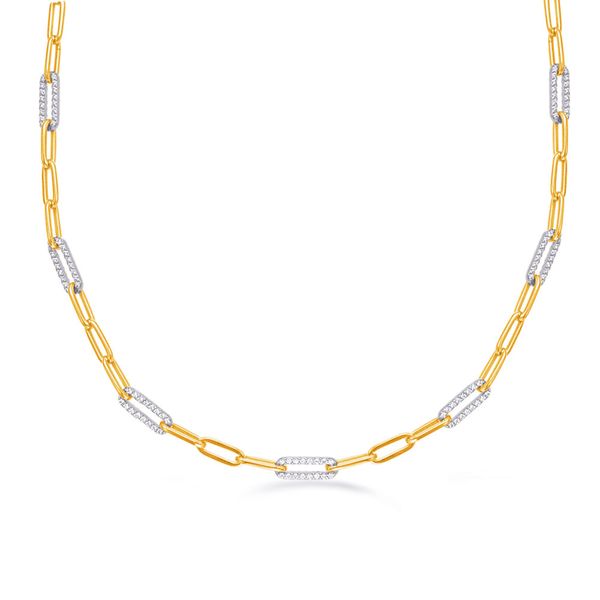 Yellow & White Gold Diamond Necklace D. Geller & Son Jewelers Atlanta, GA