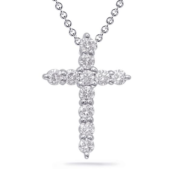 Diamond Cross Shared Prong Set Raleigh Diamond Fine Jewelry Raleigh, NC