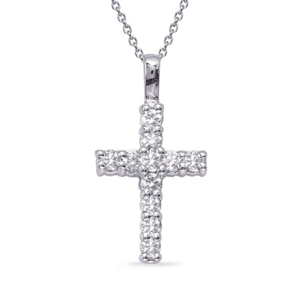 White Gold Shared Prong Cross Raleigh Diamond Fine Jewelry Raleigh, NC