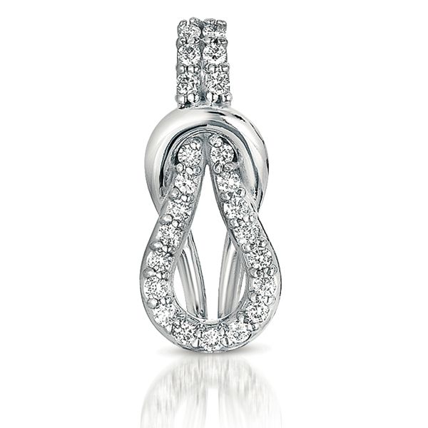 White Gold Love Knot Charm Raleigh Diamond Fine Jewelry Raleigh, NC