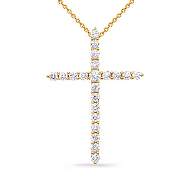 Yellow Gold Diamond Cross D. Geller & Son Jewelers Atlanta, GA
