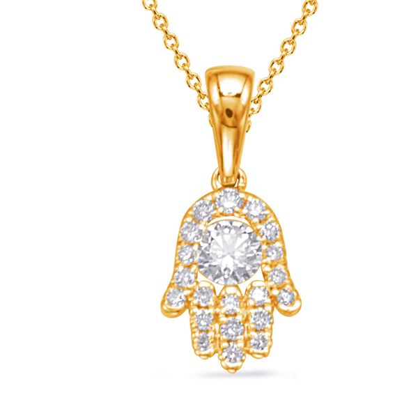 Yellow Gold Diamond Pendant Jewel Smiths Oklahoma City, OK