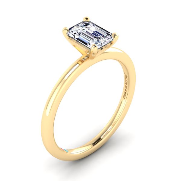 Emerald Lab Grown Diamond Solitaire Petite Engagement Ring Diamonds Direct St. Petersburg, FL