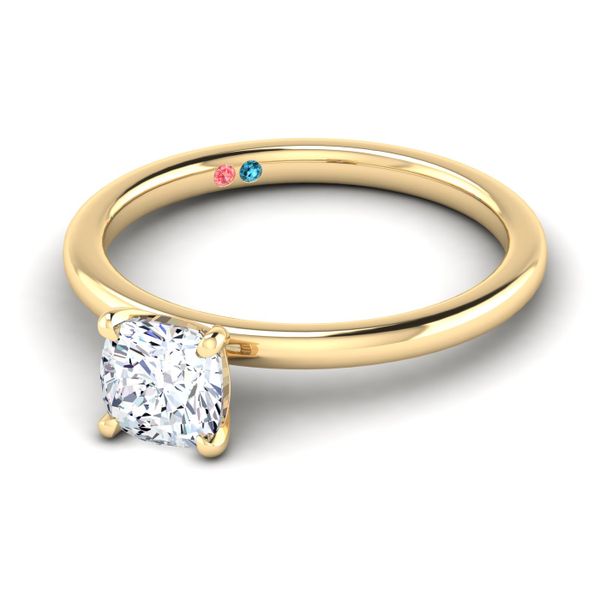 Cushion Lab Grown Diamond Solitaire Petite Engagement Ring Image 5 Diamonds Direct St. Petersburg, FL
