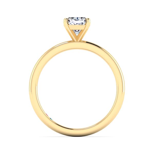 Cushion Lab Grown Diamond Solitaire Petite Engagement Ring Image 3 Diamonds Direct St. Petersburg, FL
