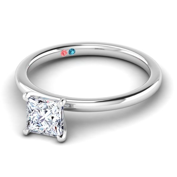 Engagement Ring -Petite Diamond Collar Engagement Ring-ES2167