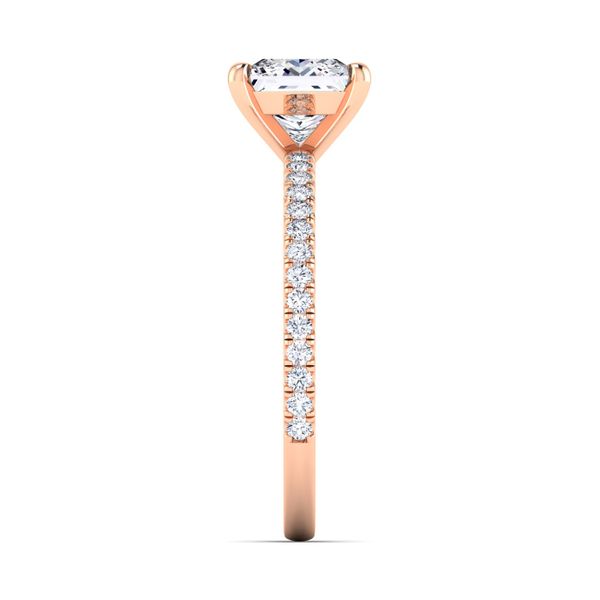 Princess Lab Grown Diamond Pave Petite Engagement Ring Image 4 Diamonds Direct St. Petersburg, FL