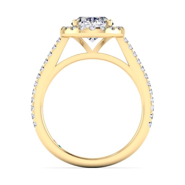 Oval Lab Grown Diamond Halo Engagement Ring Image 3 Diamonds Direct St. Petersburg, FL