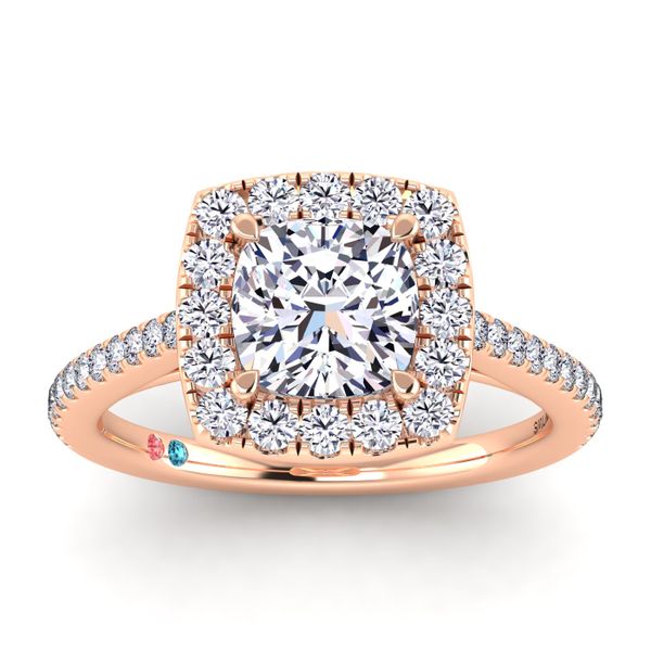 Cushion Lab Grown Diamond Halo Engagement Ring Image 2 Diamonds Direct St. Petersburg, FL