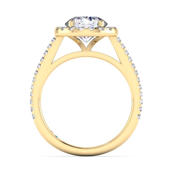 Round Lab Grown Diamond Halo Engagement Ring Image 3 Diamonds Direct St. Petersburg, FL