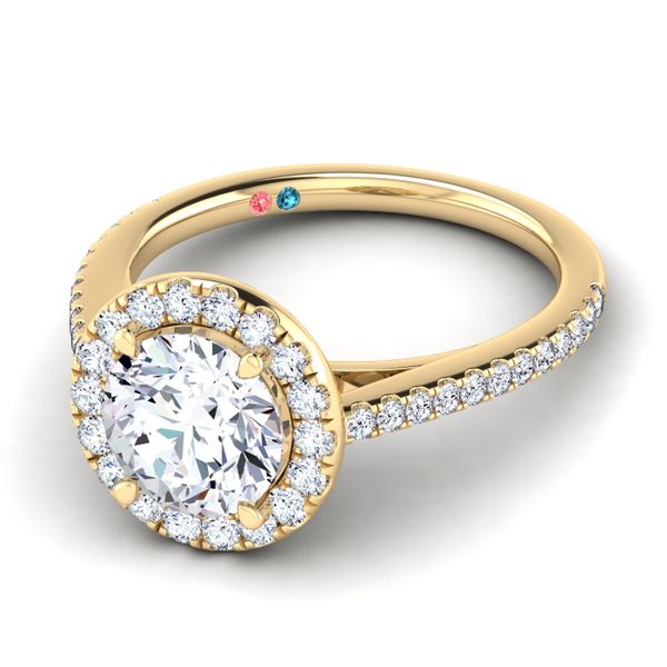 Round Lab Grown Diamond Halo Engagement Ring Image 5 Diamonds Direct St. Petersburg, FL