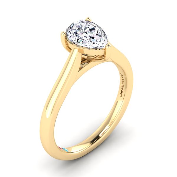 Pear Lab Grown Diamond Solitaire Engagement Ring Diamonds Direct St. Petersburg, FL