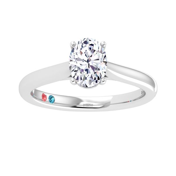 Oval Lab Grown Diamond Solitaire Engagement Ring Image 2 Diamonds Direct St. Petersburg, FL