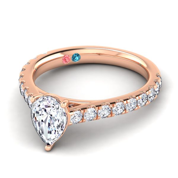 Pear Lab Grown Diamond Pave Diamond Engagement Ring Image 5 Diamonds Direct St. Petersburg, FL