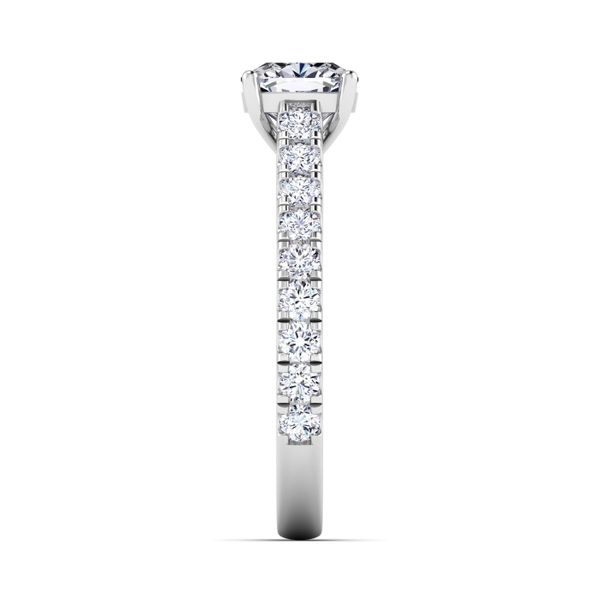 Cushion Lab Grown Diamond Pave Diamond Engagement Ring Image 3 Diamonds Direct St. Petersburg, FL
