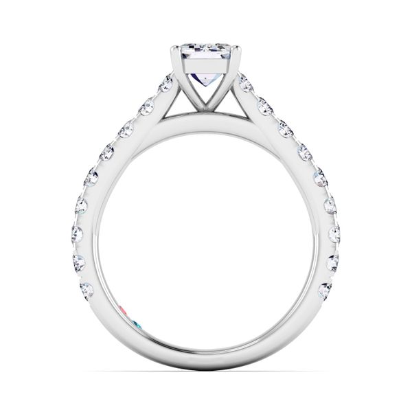 Emerald Lab Grown Diamond Pave Diamond Engagement Ring Image 4 Diamonds Direct St. Petersburg, FL