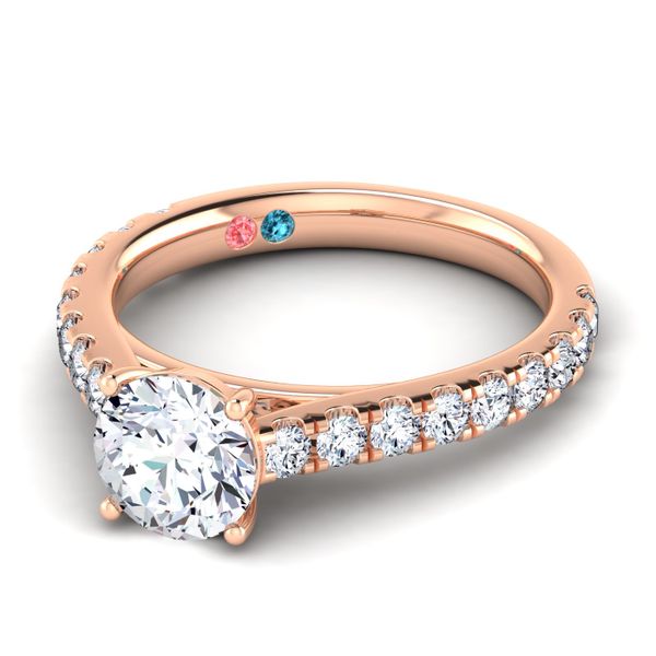 Round Lab Grown Diamond Pave Diamond Engagement Ring Image 5 Diamonds Direct St. Petersburg, FL