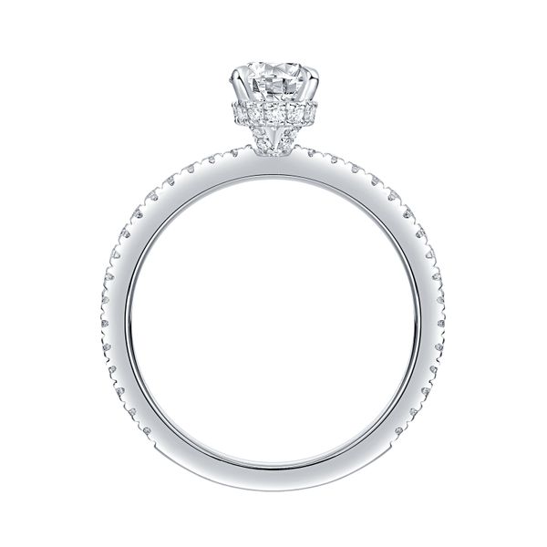 Pear Lab Grown Diamond Solitaire Bloom Hidden Halo Bridal Ring Image 2 Galicia Fine Jewelers Scottsdale, AZ