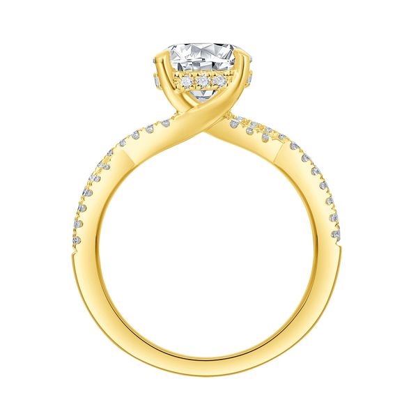 Round Lab Grown Diamond Solitaire Dream Hidden Halo Bridal Ring Image 2 Galicia Fine Jewelers Scottsdale, AZ