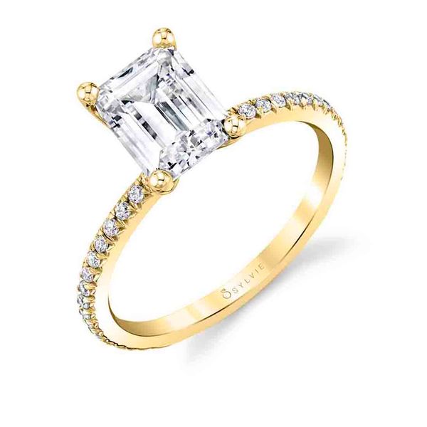 Women's Emerald Cut Classic Engagement Ring - Adorlee JMR Jewelers Cooper City, FL