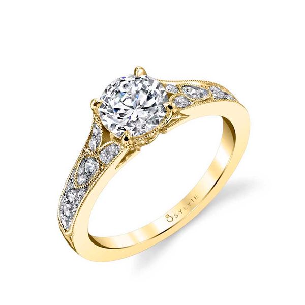 Women's Round Cut Vintage Inspired Engagement Ring - Chereen JMR Jewelers Cooper City, FL