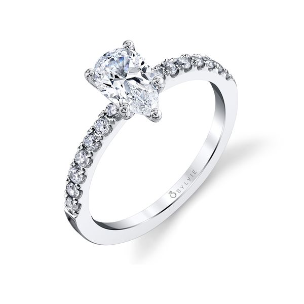 Women's Pear Shaped Classic Engagement Ring - Celeste Cellini Design Jewelers Orange, CT