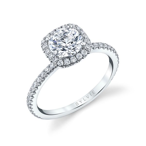Classic Halo Engagement Ring - Vivian Brynn Marr Jewelers Jacksonville, NC