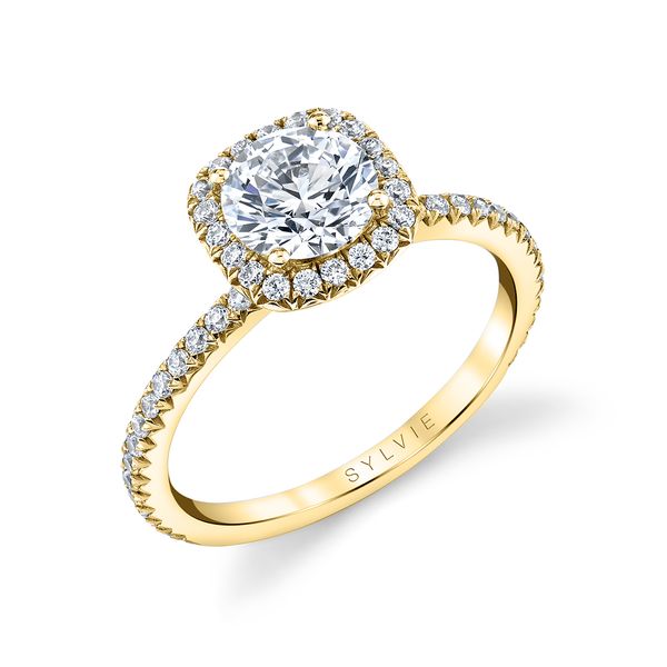 Women's Cushion Cut Classic Halo Engagement Ring - Vivian JMR Jewelers Cooper City, FL