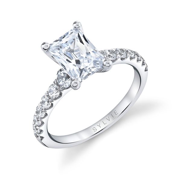 Women's Radiant Cut Classic Engagement Ring - Veronique JMR Jewelers Cooper City, FL