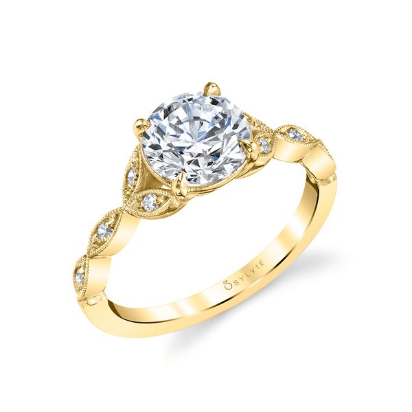 Women's Round Cut Unique Vintage Engagement Ring - Frederique JMR Jewelers Cooper City, FL