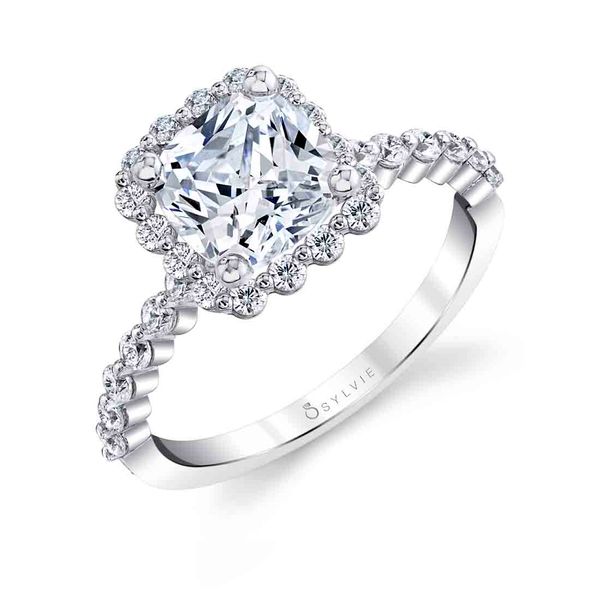 Women's Cushion Cut Classic Halo Engagement Ring - Athena Mark Allen Jewelers Santa Rosa, CA